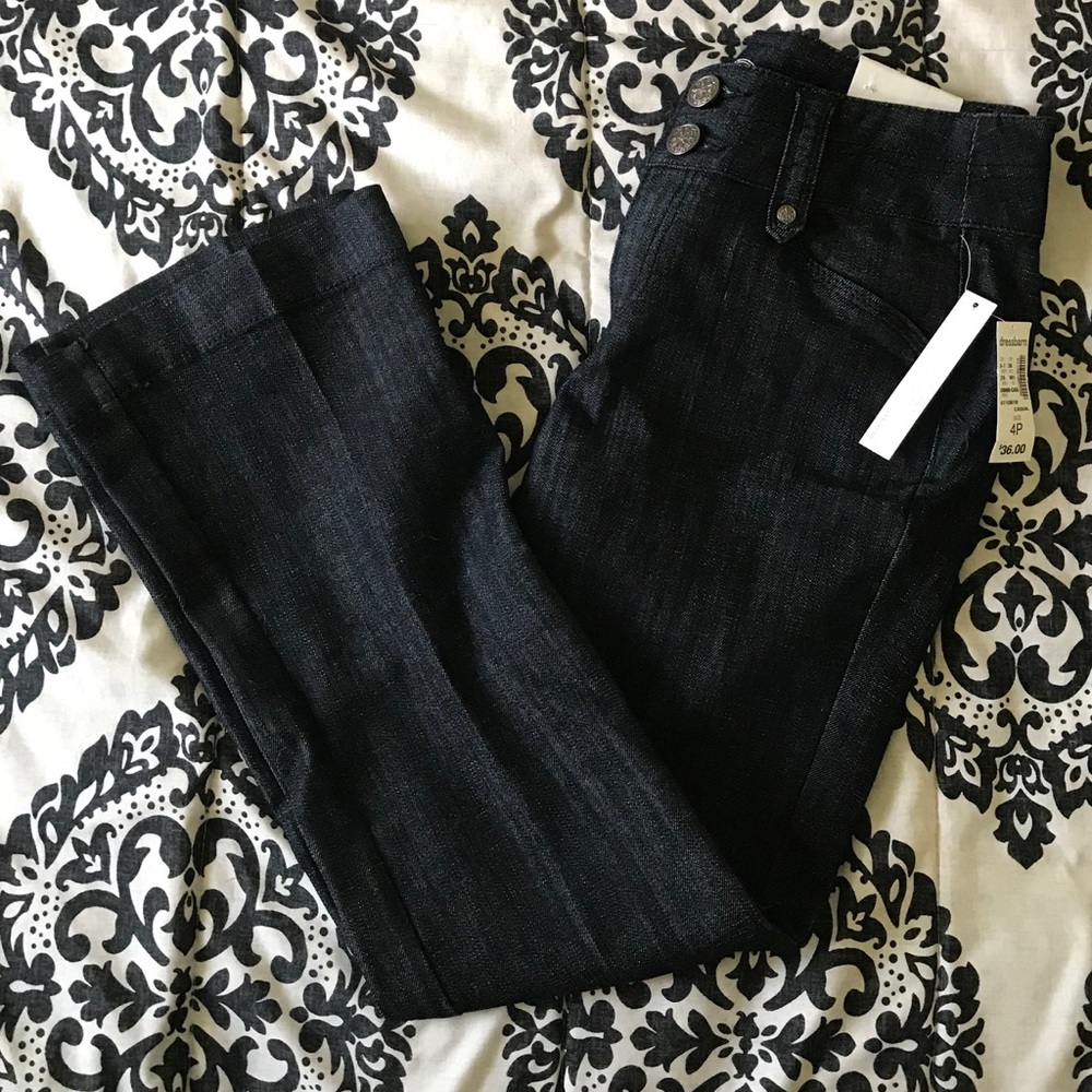 Westport Denim Trousers Flare Leg Size 4 Petite